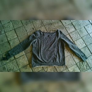Free Press Grey Space Dye Long Sleeve Ballet Top